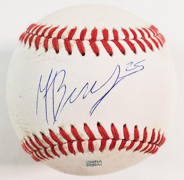 Moises Ballesteros Chicago / Iowa Cubs Signed Minor League Baseball (JSA COA)