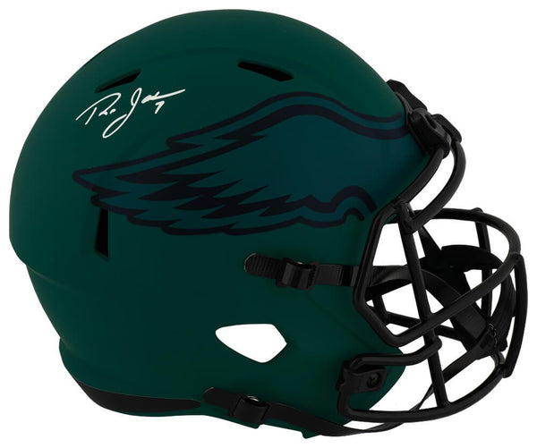 Ron Jaworski Signed Eagles RAVE Riddell Full Size Replica Helmet -(SCHWARTZ COA)