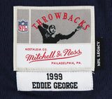 Titans Eddie George Authentic Signed Light Blue M&N Throwback Jersey Fanatics