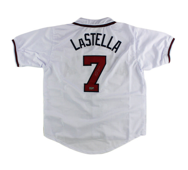 Tommy La Stella Signed Atlanta Custom White Jersey