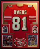 FRAMED SAN FRANCISCO 49ERS TERRELL OWENS AUTOGRAPHED SIGNED JERSEY JSA COA