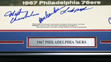 1967 76ers Autographed Framed 16x20 Photo 12 Sigs Chamberlain Beckett AE31376