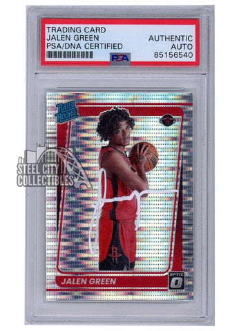 Jalen Green 2021-22 Optic Fanatics Pulsar Rated Rookie Auto #159 PSA/DNA (White)