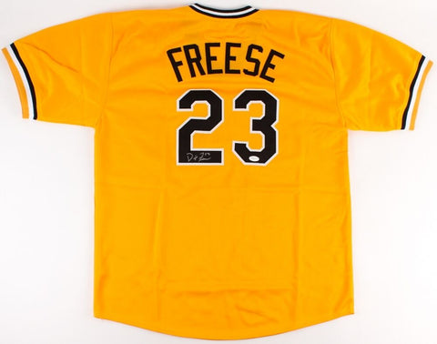 David Freese Signed Pirates Yellow Jersey (TSE Hologram) World Series MVP(2011)