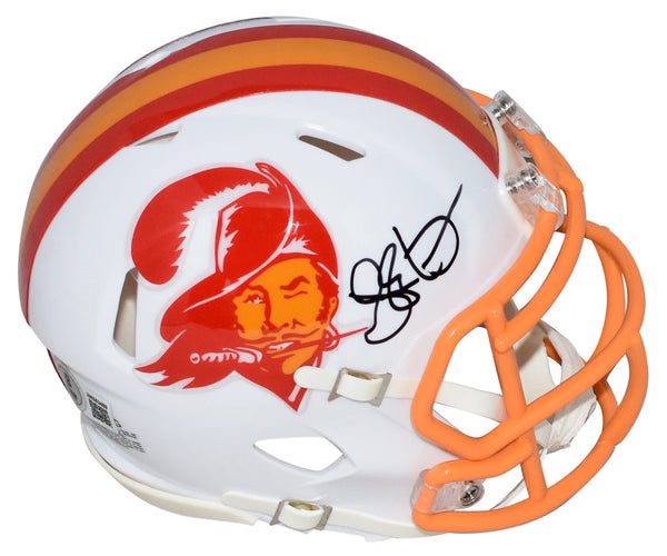 HUGH GREEN SIGNED TAMPA BAY BUCCANEERS THROWBACK SPEED MINI HELMET BECKETT