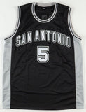 Robert Horry Signed Spurs Jersey (Beckett) San Antonio 7xNBA Champion / Forward