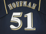 Brewers TREVOR HOFFMAN Signed Custom Navy Replica Jersey AUTO - HOF - JSA