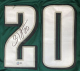 Brian Dawkins Philadelphia Signed Green Football Jersey BAS ITP