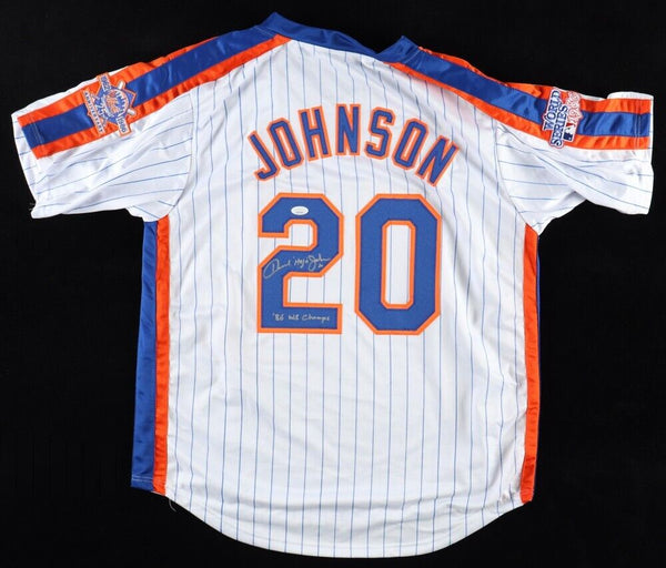 Howard Johnson Signed New York Mets 1986 World Series Style Jersey