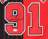 Dennis Rodman Signed Chicago Bulls Mitchell & Ness 1995-96 Swingman Split Jersey
