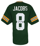 Josh Jacobs Signed Green Custom Football Jersey - (BECKETT COA)