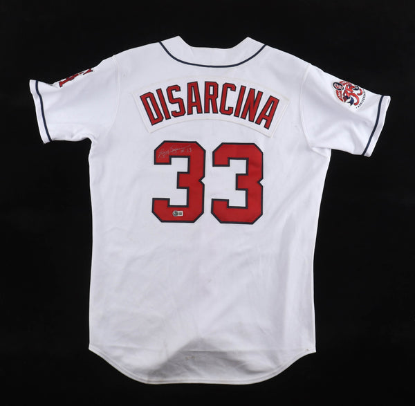 Gary DiSarcina Signed Angels Majestic Authentic Jersey w/35th Anniversary Patch