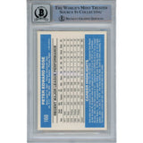 Pete Rose Autographed 1982 Donruss 168 10 Grade Trading Card Beckett 47147