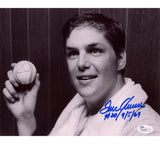 Tom Seaver Signed New York Mets Unframed 8x10 B&W Holding Ball Horizontal Photo