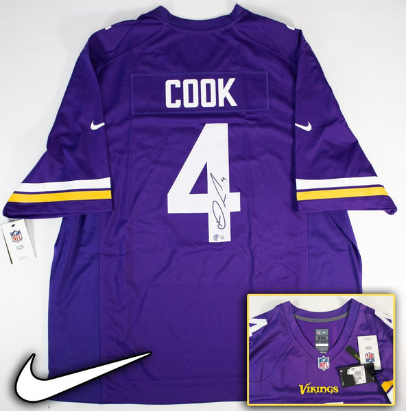 Dalvin Cook Signed Minnesota Vikings Nike Replica Game Jersey Size 3XL/ Beckett