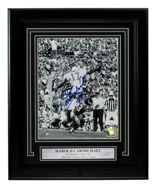 Harold Carmichael HOF Autographed/Signed 8x10 Photo Eagles Framed JSA 198129
