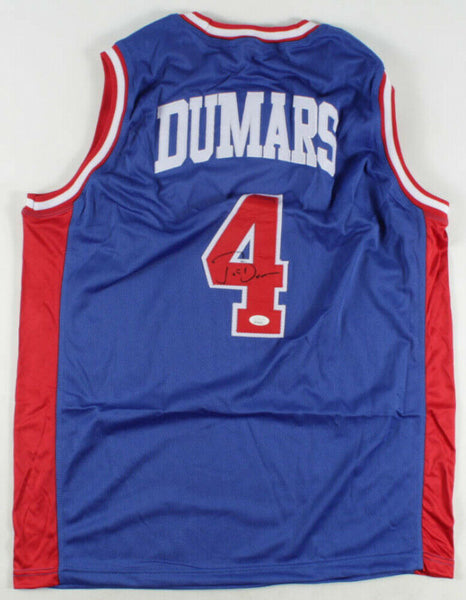 Joe Dumars Signed Detroit Pistons Jersey (JSA COA) 6xAll Star Point Guard