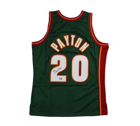 Gary Payton Signed Seattle Sonics Mitchell & Ness Green Swingman Jersey