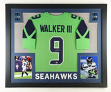 Kenneth Walker III Signed Seattle Seahawks 35"x 43" Framed Jersey (Beckett) R.B.