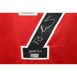 Toni Kukoc Autographed/Signed Pro Style Red Jersey HOF TRI 43519