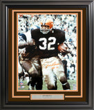JIM BROWN AUTOGRAPHED FRAMED 16X20 PHOTO BROWNS "HOF 71" BECKETT BAS 191216