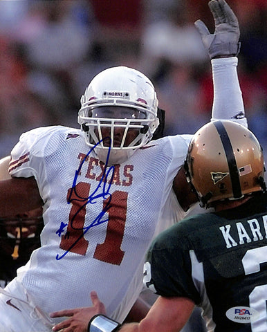 Derrick Johnson Signed/Auto 8x10 Photo Texas Longhorns PSA/DNA 185233