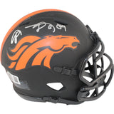 Shannon Sharpe Autographed Denver Broncos Eclipse Mini Helmet Beckett WIT 50804