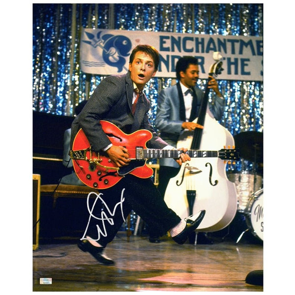 Michael J. Fox Autographed Back to the Future Marty Johnny B Goode 16x20 Photo