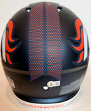 Bo Nix Denver Broncos Autographed Navy NFL Pro Helmet Beckett COA