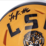 TERRACE MARSHALL Jr. Autographed LSU Tigers Mini Helmet FANATICS