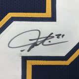 Framed Autographed/Signed LaDainian Tomlinson 33x42 Dark Blue Jersey JSA COA