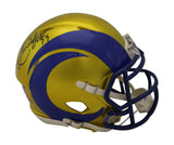 Eric Dickerson Signed Los Angeles Rams Flash Mini Helmet HOF Beckett 36235
