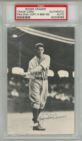 Roger Cramer Autographed Philadelphia Athletics 1973 TCMA Card PSA 38731