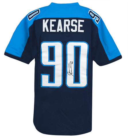 Jevon Kearse Signed Dark Blue Custom Football Jersey - (SCHWARTZ COA)