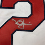 Framed Autographed/Signed Mark McGwire 35x39 St. Louis White Jersey JSA COA