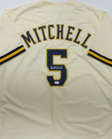 Brewers GARRETT MITCHELL Signed Custom Replica Cream Jersey AUTO - JSA