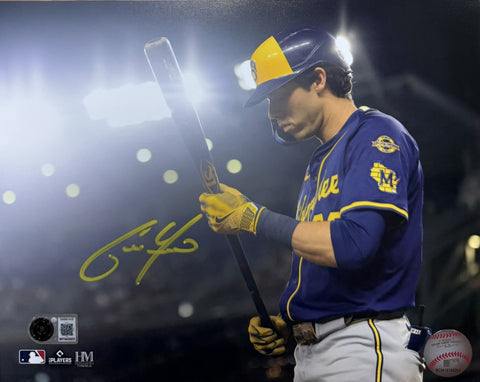 CHRISTIAN YELICH Signed 8x10 Photo #5 AUTO - Milwaukee Brewers MLB - BAS