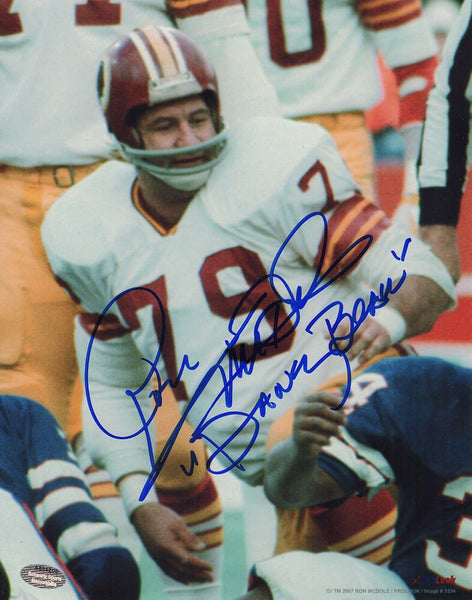 Ron McDole Signed Washington Action 8x10 Photo w/Dancing Bear - (SCHWARTZ COA)