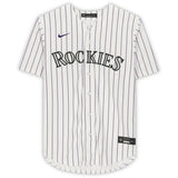 TREVOR STORY Autographed Colorado Rockies White Nike Jersey FANATICS