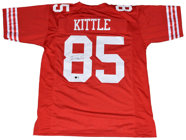GEORGE KITTLE AUTOGRAPHED SAN FRANCISCO 49ERS #85 RED JERSEY BECKETT