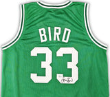 BOSTON CELTICS LARRY BIRD AUTOGRAPHED SIGNED GREEN JERSEY PSA/DNA STOCK #215679