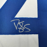 Autographed/Signed Darryl Strawberry Los Angeles White Baseball Jersey JSA COA