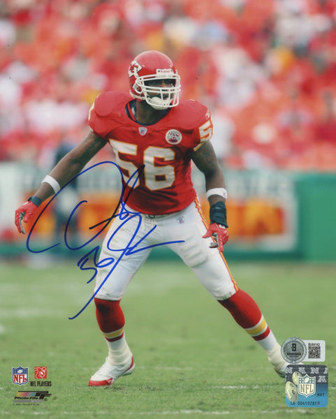 Chiefs Derrick Johnson Authentic Signed 8x10 Vertical Photo BAS #BU64143