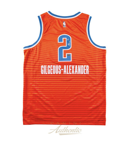 Shai Gilgeous-Alexander Signed OKC Thunder Nike Statement Swingman Jersey Panini