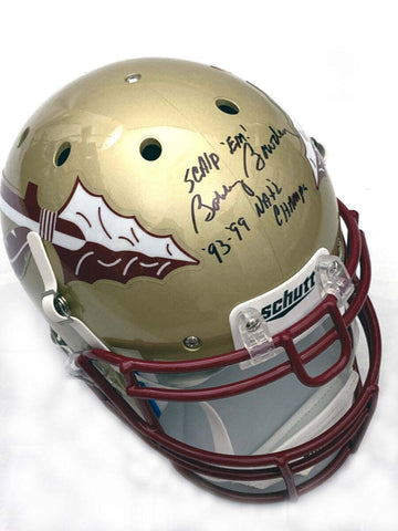 Bobby Bowden Signed FSU Seminoles Authentic Helmet W/ Scalp 'Em & Natl Champs