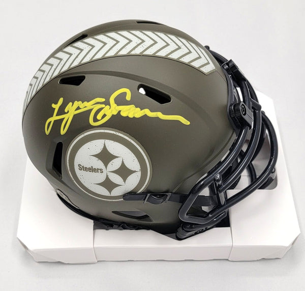 Lynn Swann Signed Pittsburgh Steelers STS Salute To Service Mini Helmet Beckett