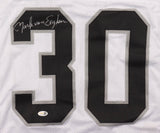 Mark van Eeghen Signed Oakland Raiders Jersey (JSA) Super Bowl XI & XV Champs