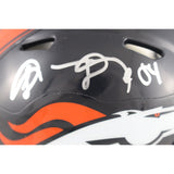 Shannon Sharpe Autographed Denver Broncos TB 97-23 Mini Helmet Beckett 50802