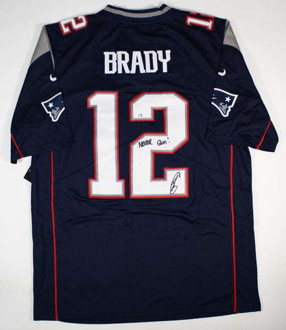 Robert O'Neill "Never Quit" Signed Tom Brady Patriots Nike Style Jersey /PSA COA