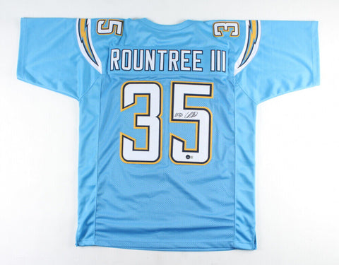 Larry Rountree III Signed Los Angeles Charger Jersey (Beckett) 2021 Draft Pick